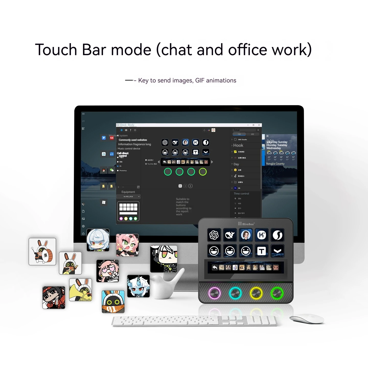 Mirabox MBox N4 Pro Stream Deck Streamdeck Deck Dock Mini Keyboard
