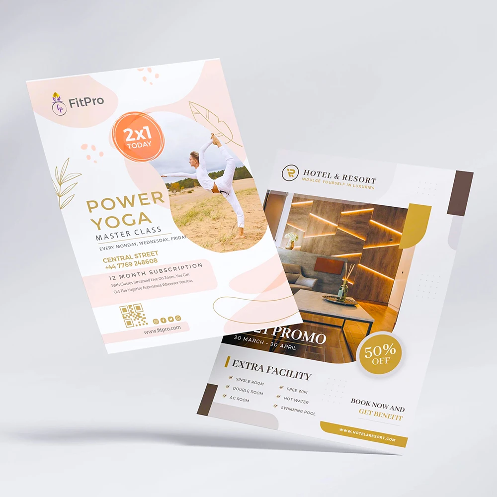 Individuelle Flyer Personalisierte Maßgeschneiderte A4 A5 Farbdruck Beidseitiger Druck Einführungswerbung 130g/m² Poster für Unternehmen – Detail 5