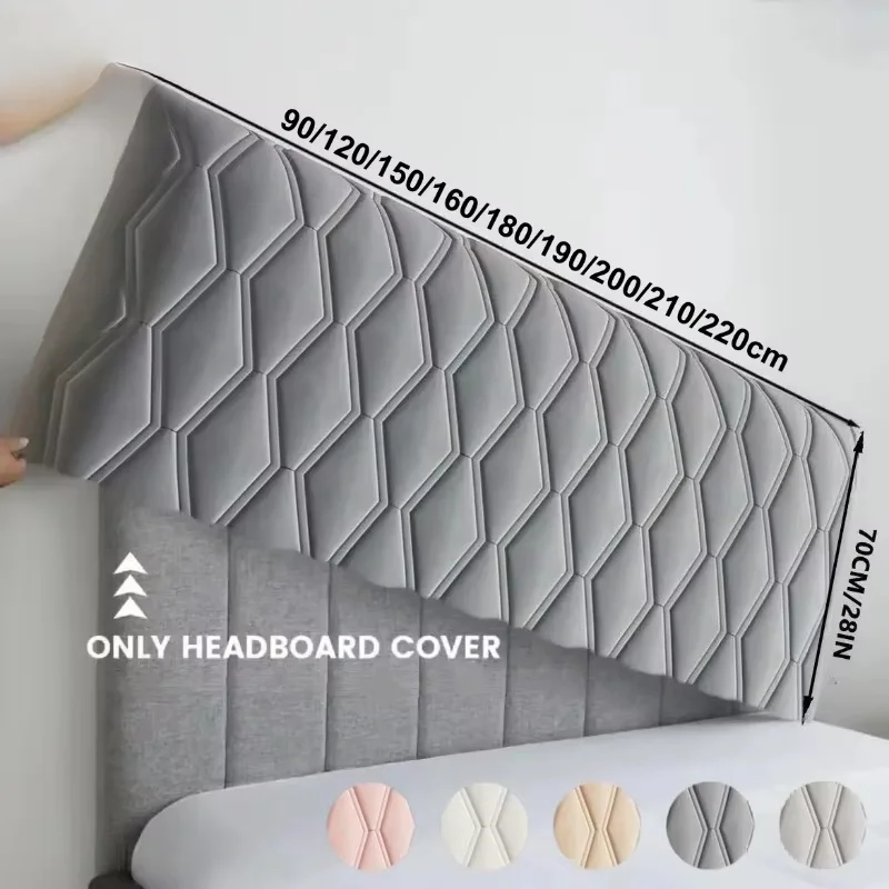 Universal Headboard Protective Dust Cover Thickened Cotton Soft-package Bed Headboard Cover Anti-collision Bed Spread Backrest