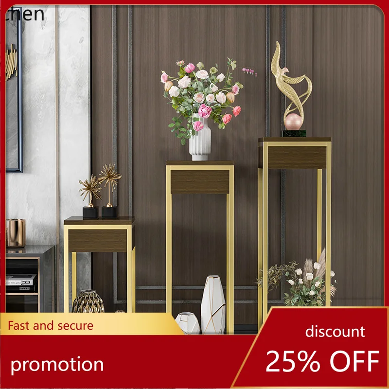 

HXL Light Luxury Flower Stand Storage Rack Living Room Decoration Simple Floor Ornament
