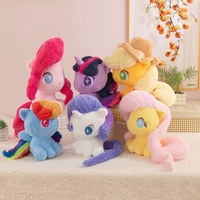 Soft My Little Pony Plush Doll Pony Baby Li Series Q Edition Sitting Doll Cartoon Ornament for Girls' Birthday Companion Gift