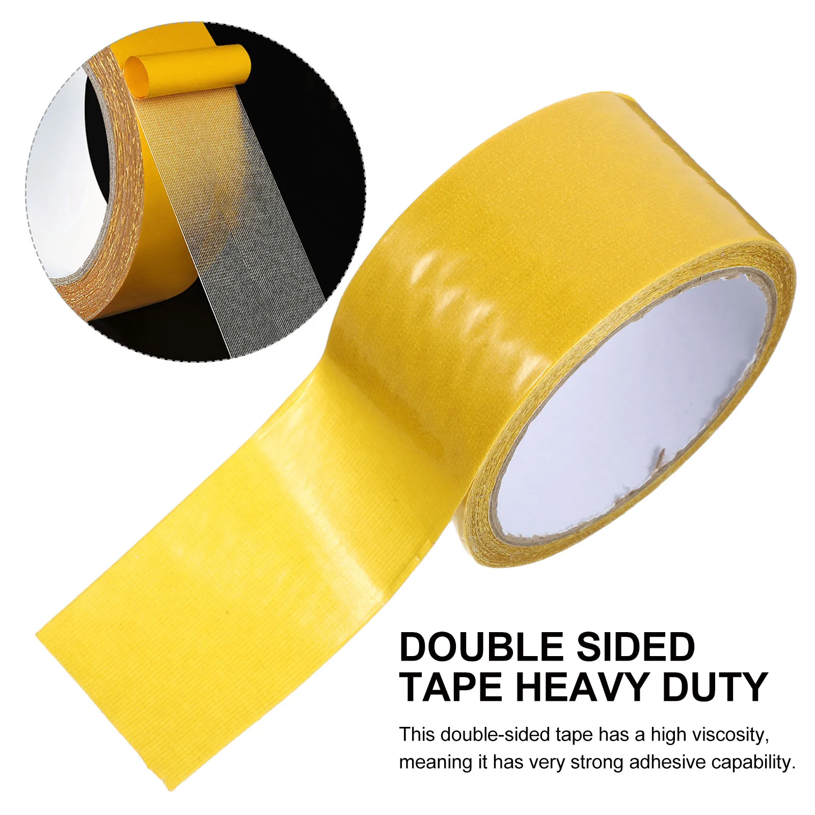 

Yellow Grid Double Sided Tape 3CMx10M Heavy Duty Strong Adhesive Waterproof Carpet Flooring Extra Strong Mounting