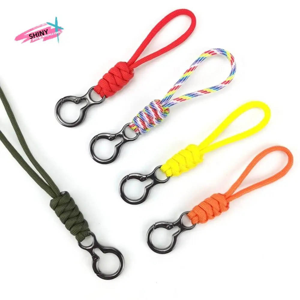 

Anti-lost Paracord Keychain Wristlet Strap Backpack Umbrella Rope Keyring Bag Pendant Lanyard Braided Woven Keychain Men Women