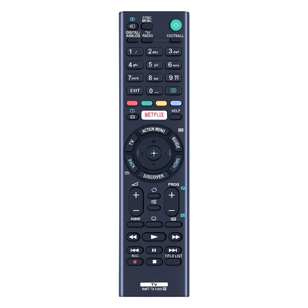 Zapasowy pilot RMT-TX100D, kompatybilny z telewizorami SONY, modele: KD-65X8507C, KD-65X8508C, KD-65X8509C, KD-65X9305C. — zdjęcie produktu 2