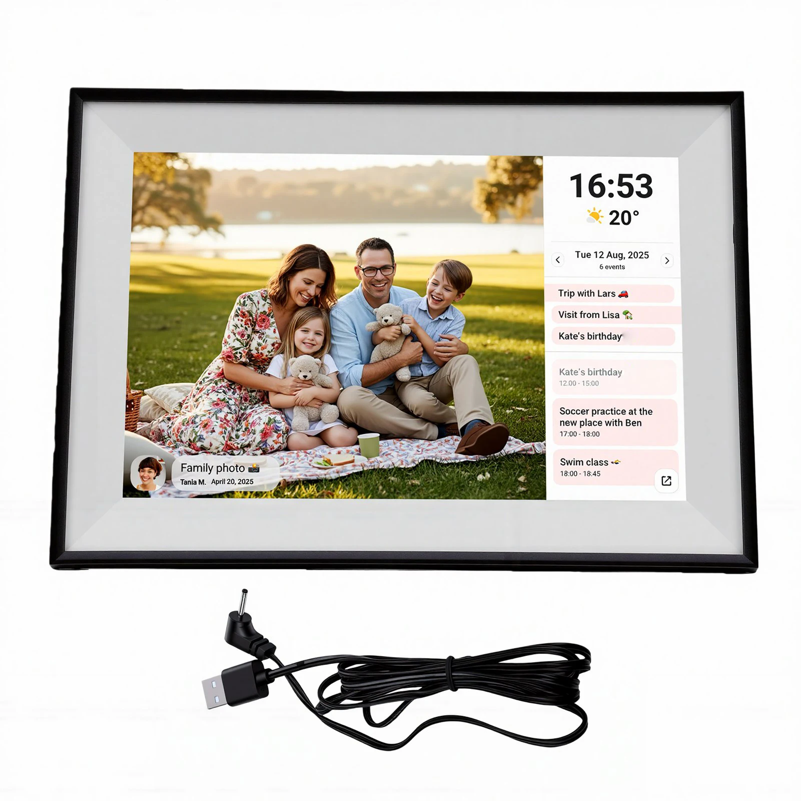 

10.1 Inch Smart Digital Calendar Photo Frame Touchscreen Electronic Chore Chart Home Planner for Family Office Schedules