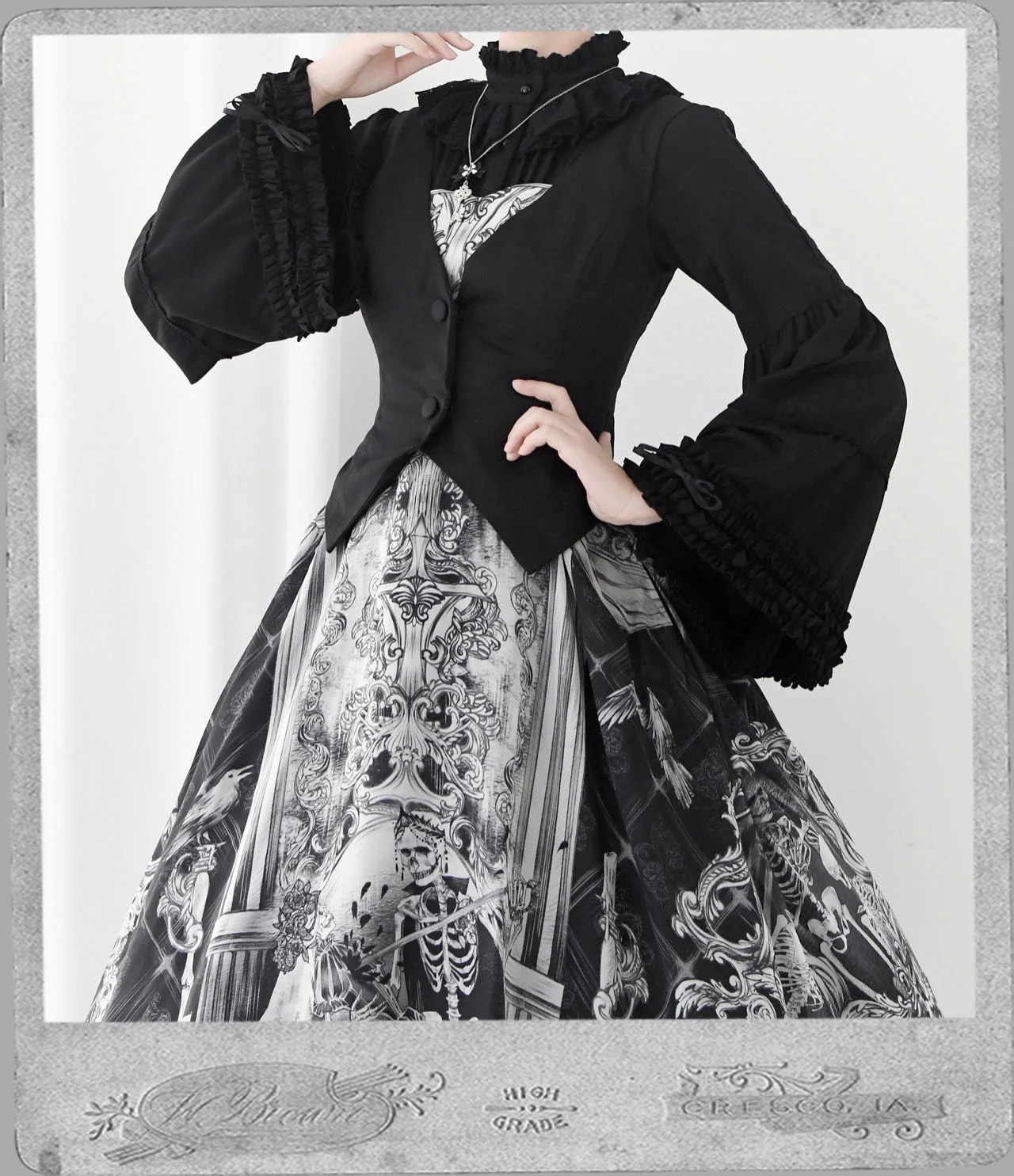 - Enchantress siempre cambiante - Blusa clásica de lolita, manga ajustada de Hime de DMFS Lolita