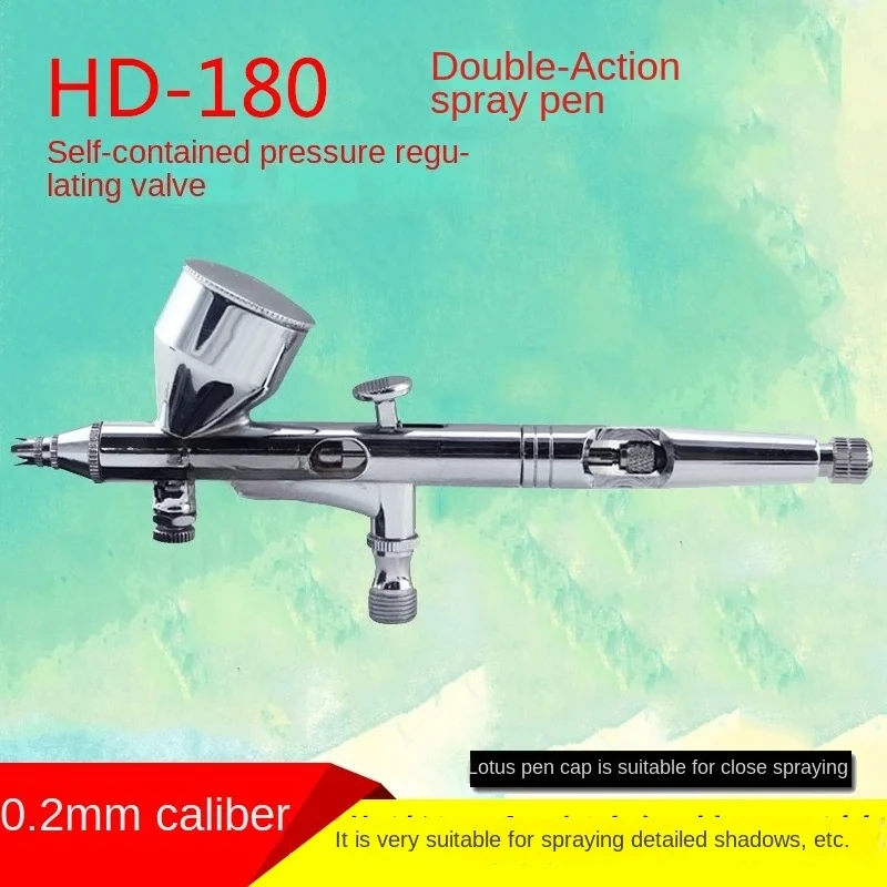 Double-acting spray pen color painting air pump set artist mini spray gun paint up to the model.