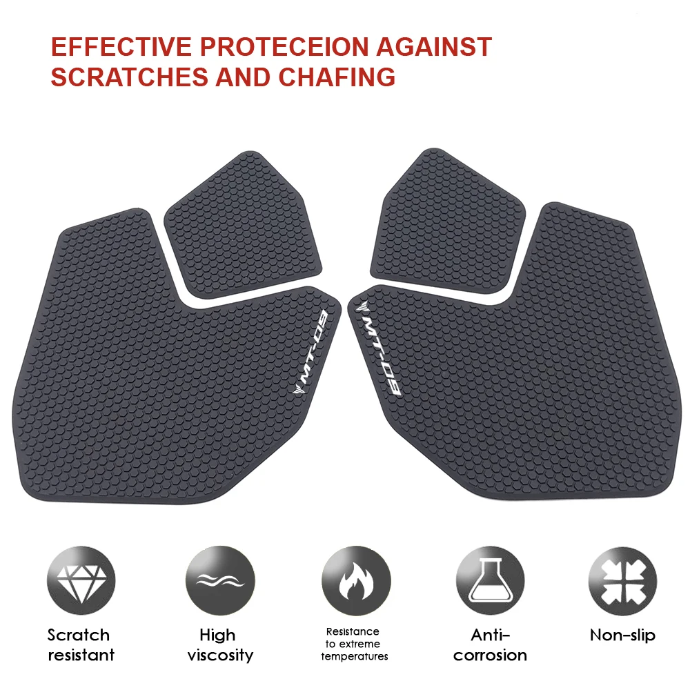 2020 Motorcycle Non-slip Side Fuel Tank Stickers Waterproof Pad Rubber Sticker For YAMAHA FZ09 FZ 09 MT 09 MT09 2015 2013-2020