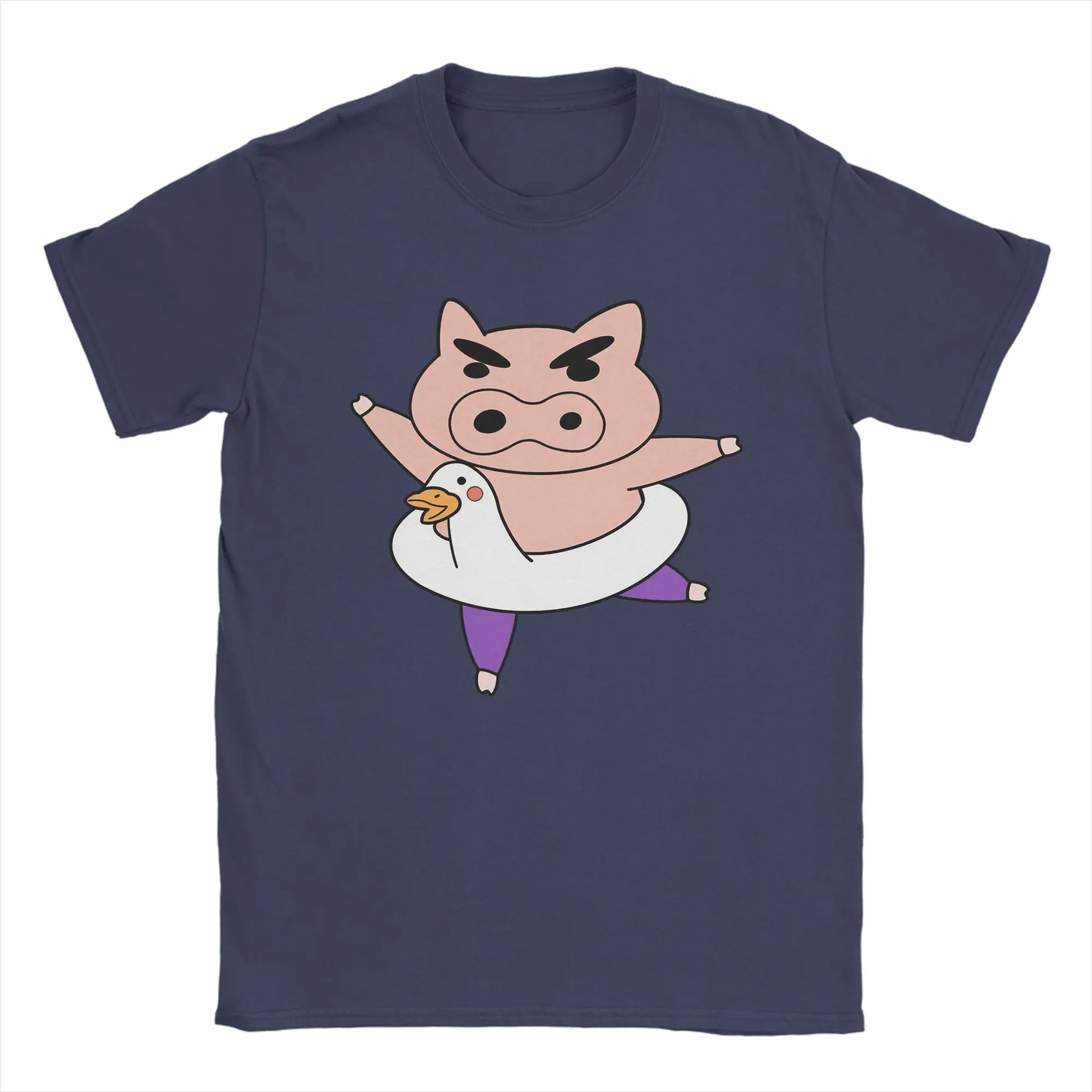C-Crayon S-Shin-chans Cartoon T-Shirts  Buriburizaemon 100% Cotton Tee Shirt Round Neck Short Sleeve T Shirts Gift Idea Clothing