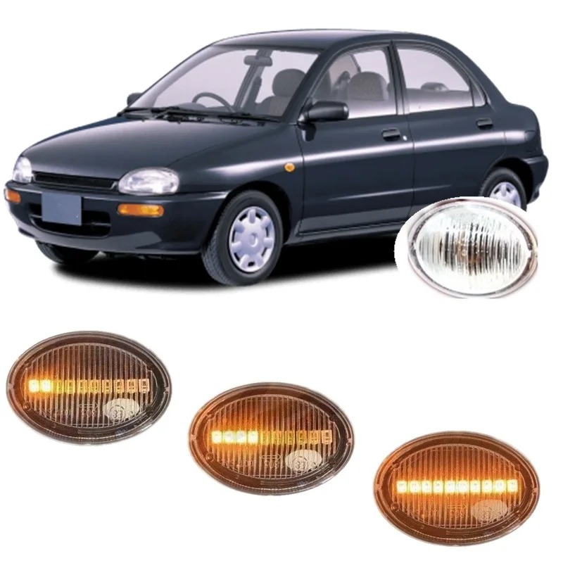 for Mazda 121 III MK3 JASM JBSM 1996 1997 1998 1999 2000 2001 2002 2003 Sequential LED Indicator Side Marker Signal Light Lamp