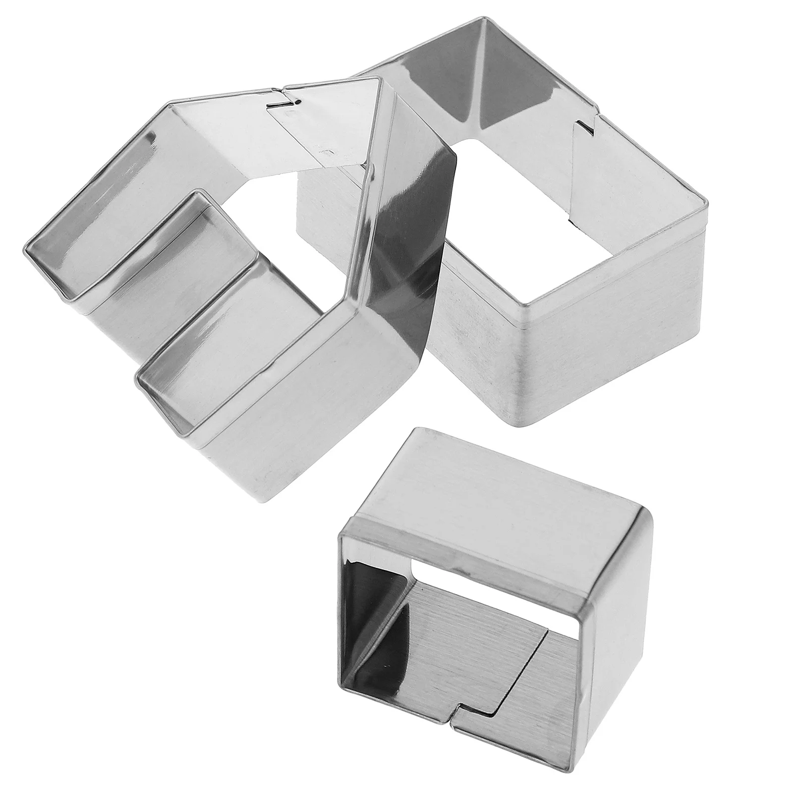 3Pcs House Cookie Cutter Set Polished Stainless Steel Mini Gingerbread Biscuit Mold DIY Chocolate Cake Baking Supplies