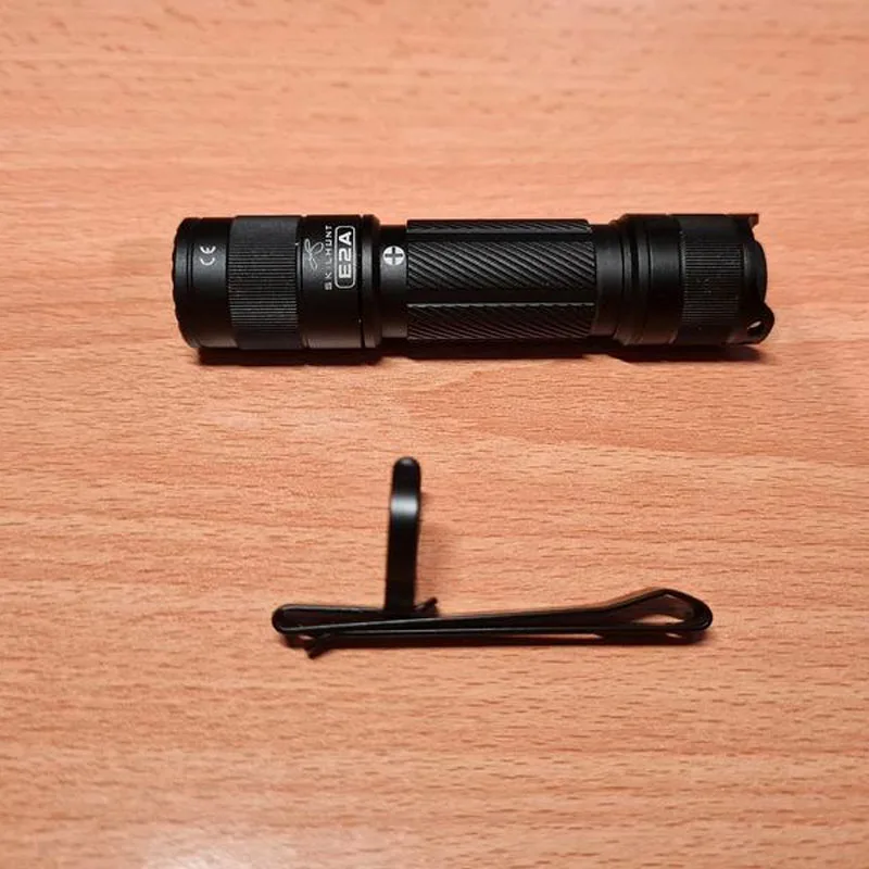 Skilhunt E2A Compact Pocket Flashlight, 600 Lumens,14500 / AA Battery, Cool / Neutral White / High CRI, Waterproof, for Camping