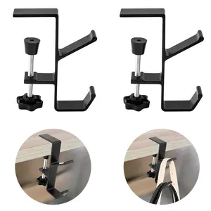 1 / 2 buah Kait Tepi Meja Dapat Disesuaikan Headset Gaming Gantungan Meja Ransel Penyimpanan Tempat Kait Gantung Organizer Kantor Rumah Bebas Pukulan 12 tas hanger penjualan terbaik - №