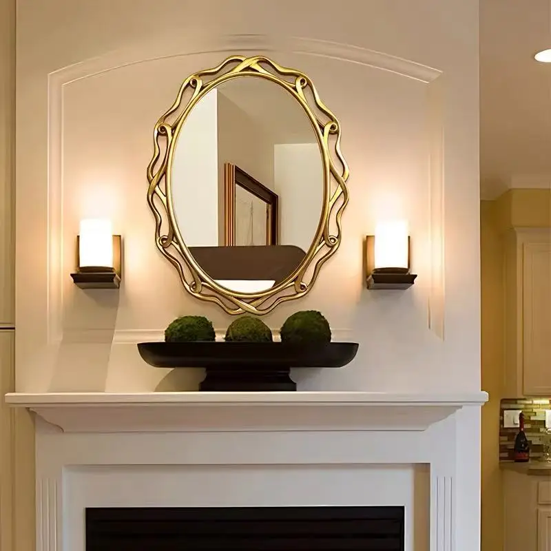 #@Z 60X40CM Bathroom Mirror Home Wall Hanging Creative Bathroom Vanity Mirror Oval Porch Makeup Mirror*