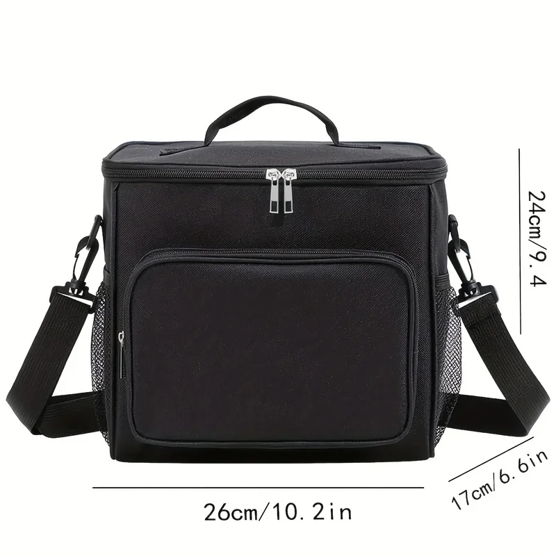 Large Insulated Reusable Lunch Bag With Adjustable Shoulder Strap Portable Thermal Food Tote For Women Men Work Picnic Travel