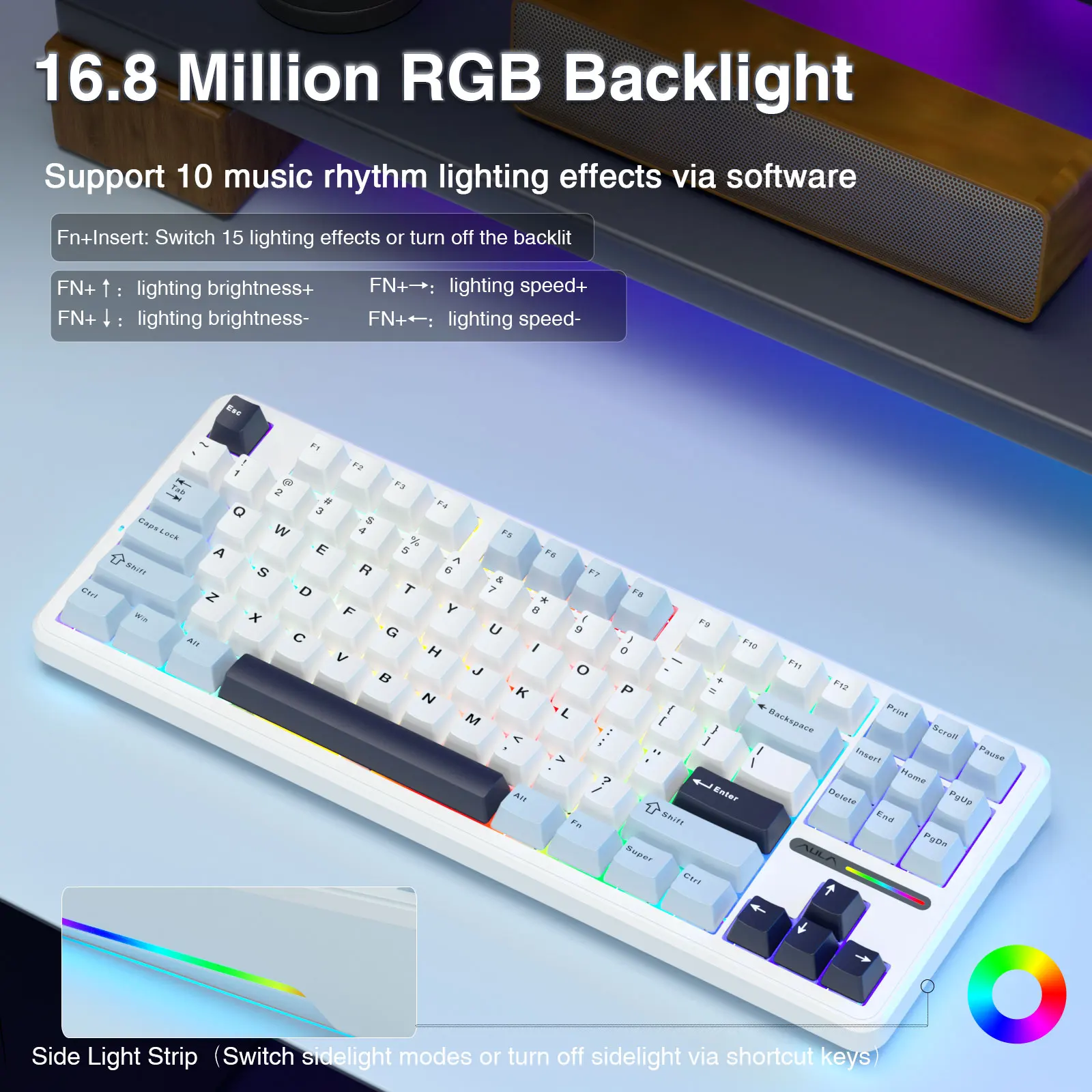 AULA F87 Pro Dichtung Gaming Mechanische Tastatur 75 % TKL-Layout Drahtlose Hot-Swap RGB Benutzerdefinierte Bluetooth-Tastatur 2024 Neue Farben