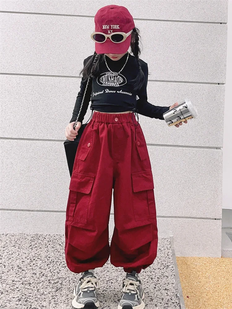 

Jazz Dance Costume Girl's Suit Navel Hip Hop Fashion Brand Street Dance Costume 2024 New Style Tooling Suit