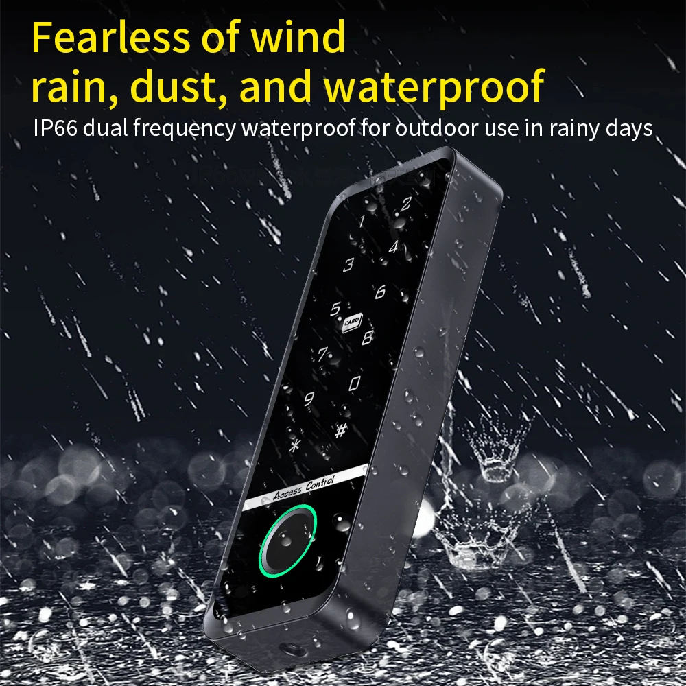 July003 Biometric Fingerprint RFID Access Control Keyboard Outdoor Waterproof Backlight Keypad Standalone Controller Lock