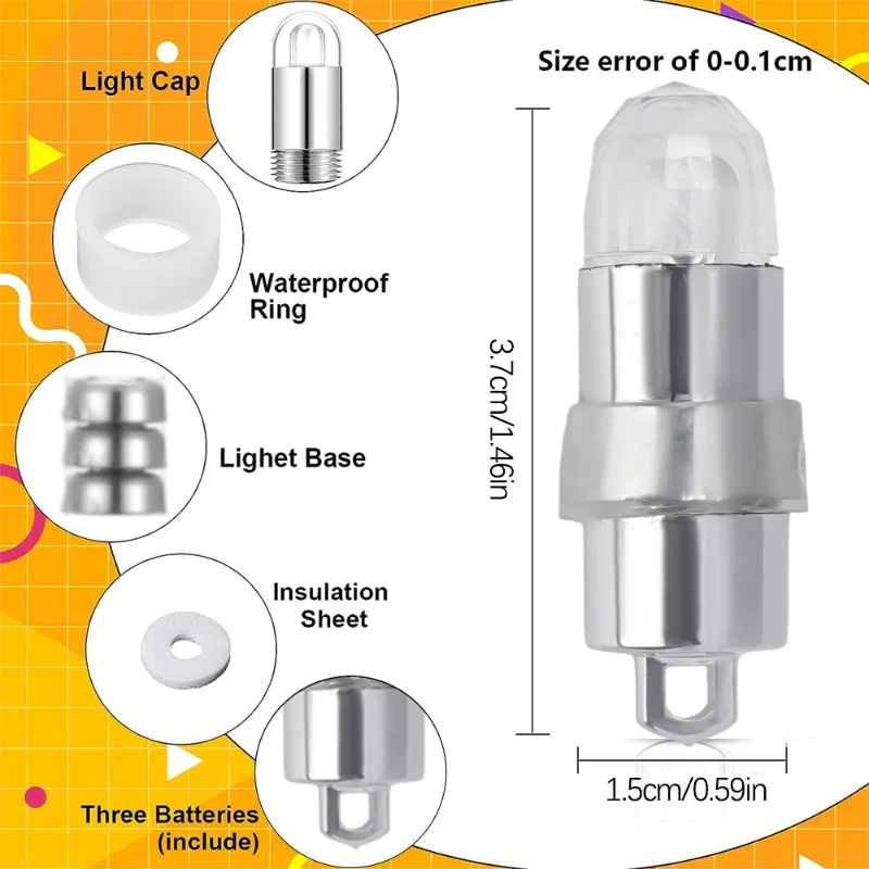 1-20pcs Mini LED Light Bulb Battery Operated LED Lights Waterproof Warm White Lamp for Balloons Lantern Innner Lights Home Tool
