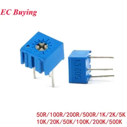 10Pcs/5pc 3362 3362P Trimmer Potentiometer Variable Resistor 1K 2K 5K 10K 20K 50K 100K 200K 50R 500K 100R 200R 100 200 500 ohm