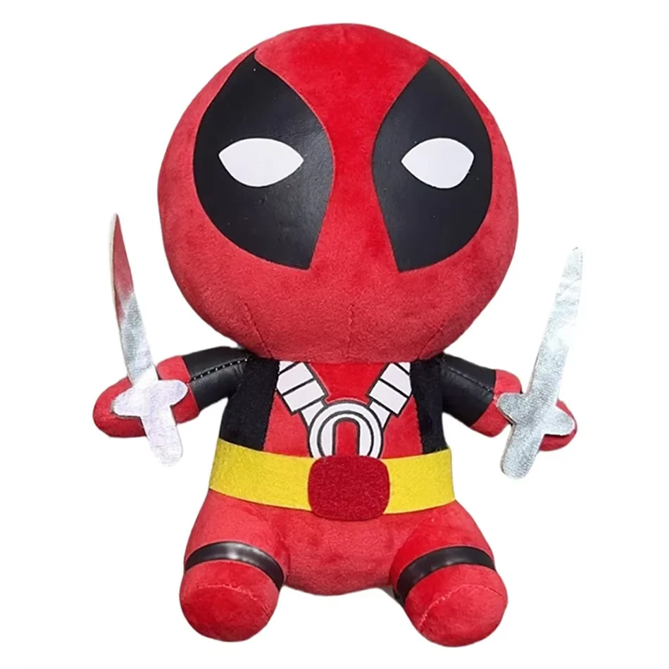 لعبة جديدة من Marvel Dead Pool من القطيفة على شكل شخصية كرتونية كوميدية هدية عيد ميلاد للأطفال ديكور سطح المكتب لعيد الميلاد كاواي