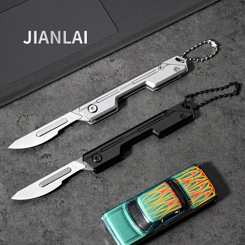 

NEW Mini Stainless Steel 24 # Surgical Knife Outdoor Camping Portable Open Box Surgical Knife with 10pcs Blades