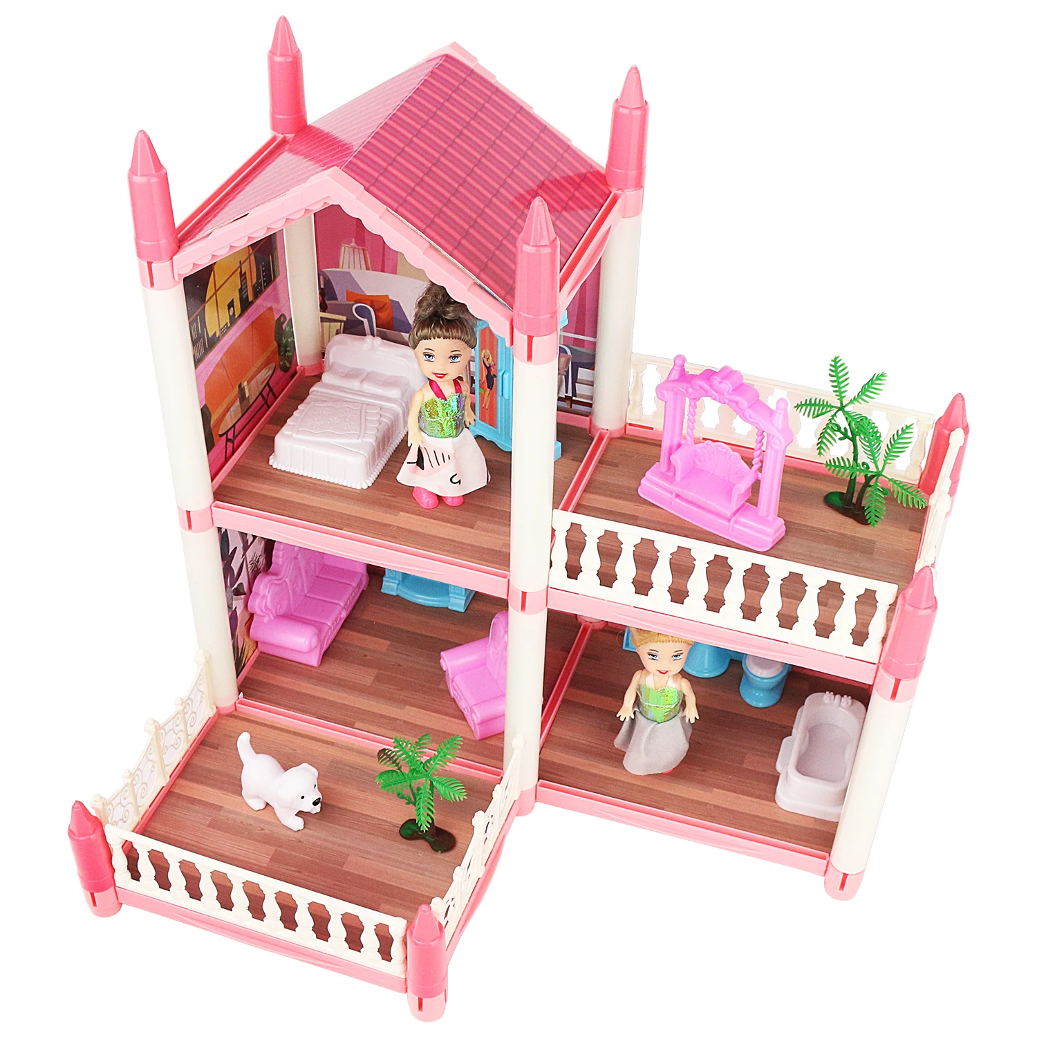 

Детский игровой домик, набор игрушек для сборки виллы-головоломки своими руками, интерактивные подарки для родителей и детей