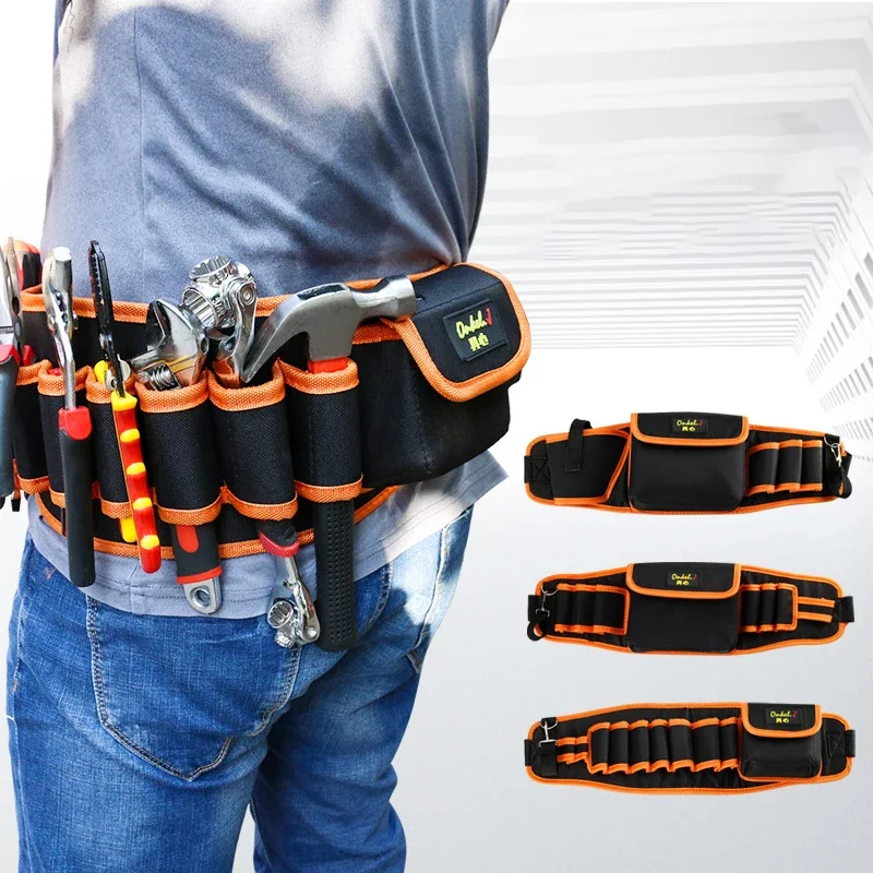 

Tool Waist Bag Electrician Carpenter Canvas Nail Bag Thickened Tool Man Storage Bag Wallpaper Multifunctional Tool Kit