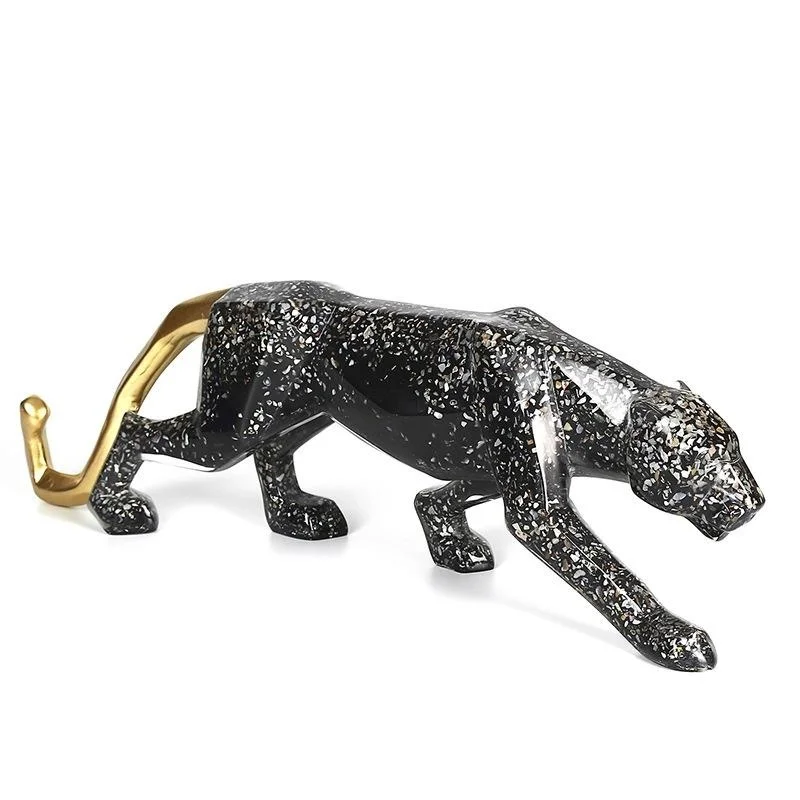 Nordic Creative Resin Crafts Ornaments Office Study Lucky Animals Leopard Decorations Fashion Gifts