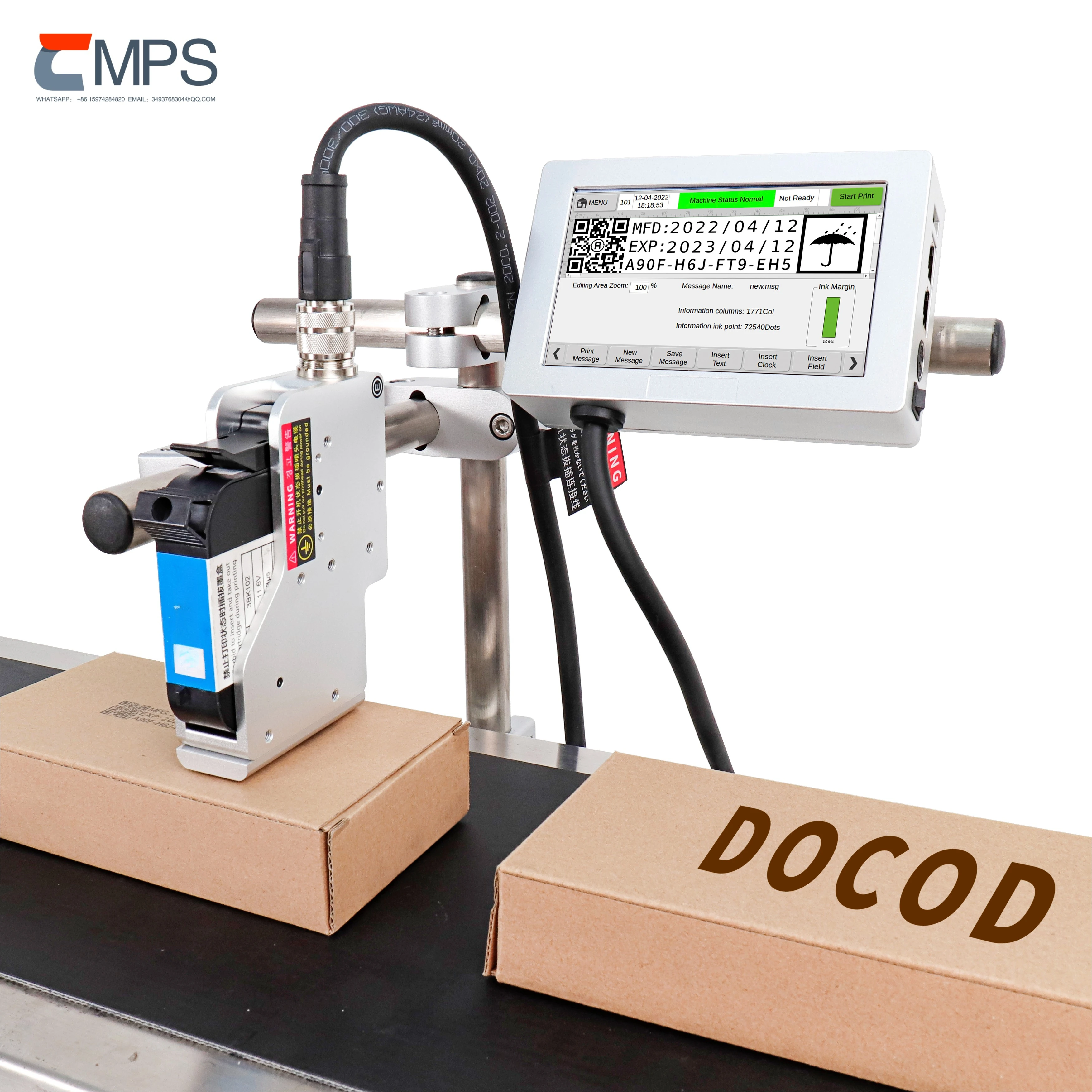 

Обовчайте стоимость покупки Эффективный онлайн-промышленный струйный принтер T180E Машина для печати штрих-кодов и кодирования даты для картонной коробки