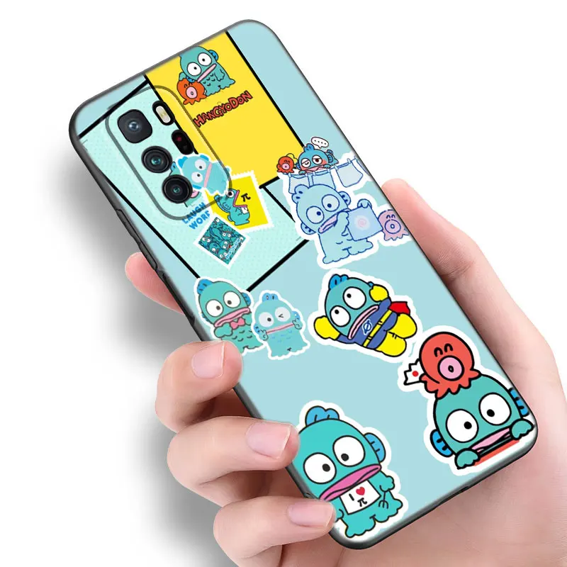 Cute Cartoon Hangyodon Black Silicone Phone Case For Xiaomi Redmi Note 9 10 11 12 13 Pro Plus 11S 4G 11T 5G 9S 10S 12S