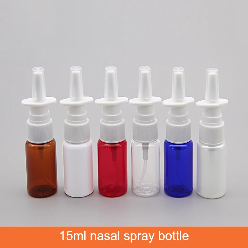 15ml Plastic Empty Refillable Nasal Spray Bottle Mist Sprayers Atomizers Makeup Container For Travel Outdoor Oral Spray Bottle