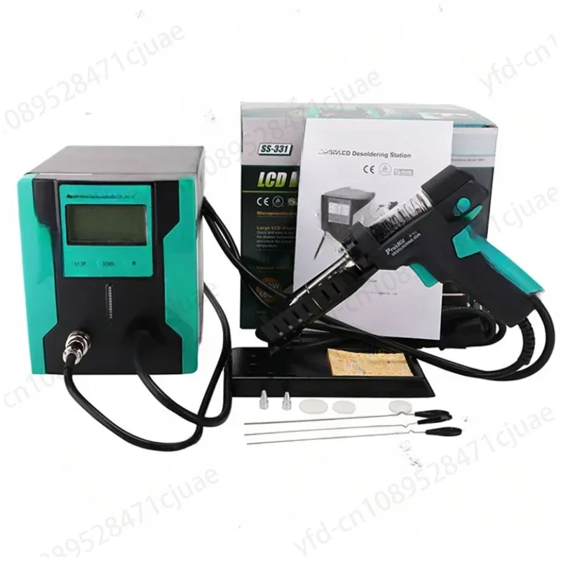 SS-331H ESD LCD Digital Electric Desoldering Pump BGA Desoldering Suction Vacuum Solder Sucker Gun Auto sleep