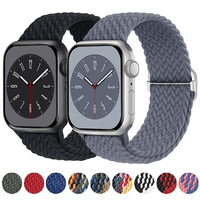 Strap For Apple Watch band 44mm 40mm 45mm 41mm 49mm 38mm 42mm Elastic braided bracelet iwatch series 7 se 5 6 8 ultra 49mm band