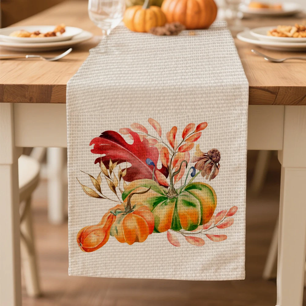 

autumn table runners Table decoration and accessories for Harvest Festival Day Thanksgiving Day tablecloth