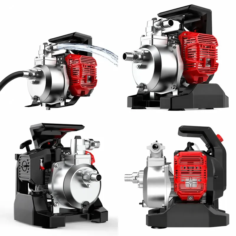 Two Stroke Water Pump High Flow Farmland Irrigation Flood Control Drainage Agricultural Engine Pump For Field Use