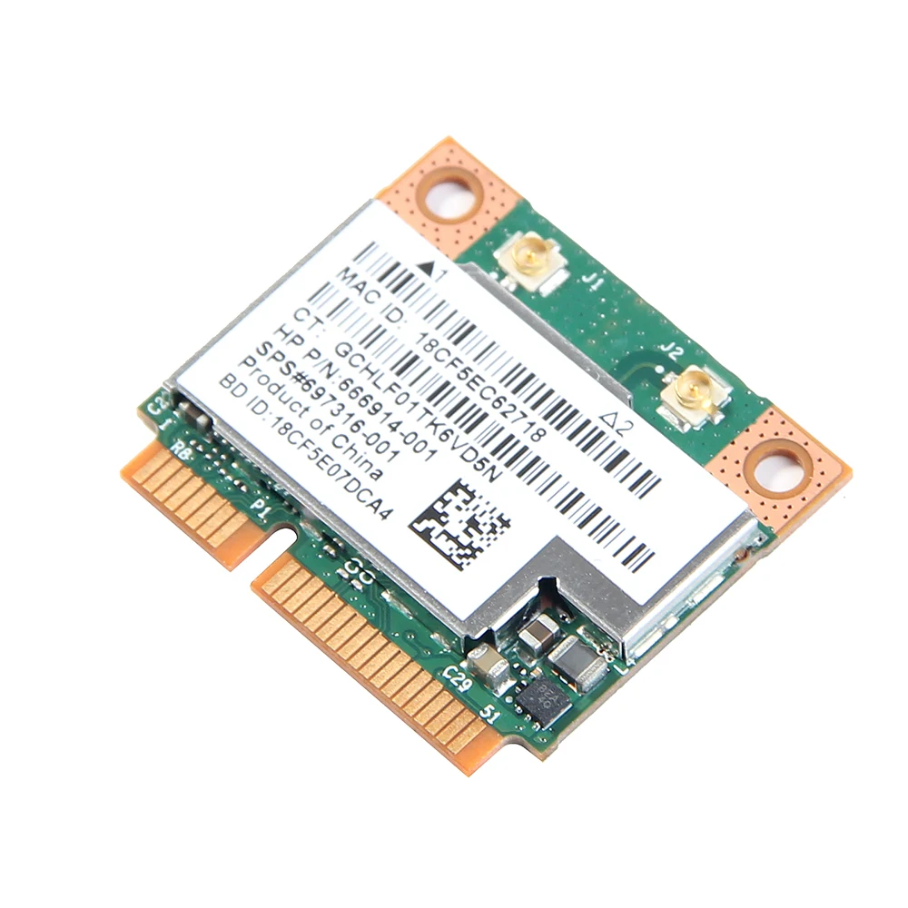 Dual Band 300Mbps BCM943228HMB For Bluetooth4.0 802.11a/b/g/n Wifi Wireless Card Half Mini PCI-E Notebook Wlan 2.4G/5Ghz Adapter