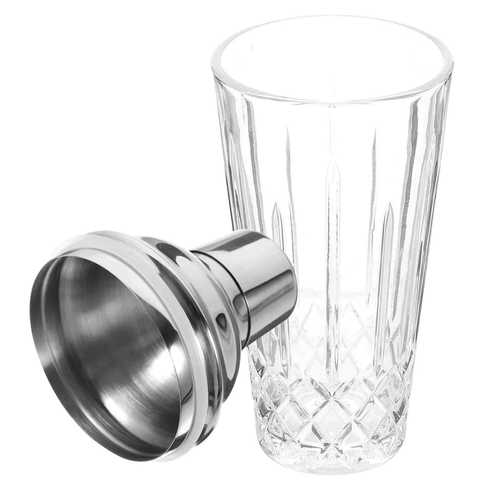 

Cocktail Shaker Glass Drink Mixer with Measurement Scale Transparent Mixing Cup for Home Bar Party Use Cocktail Making Cup