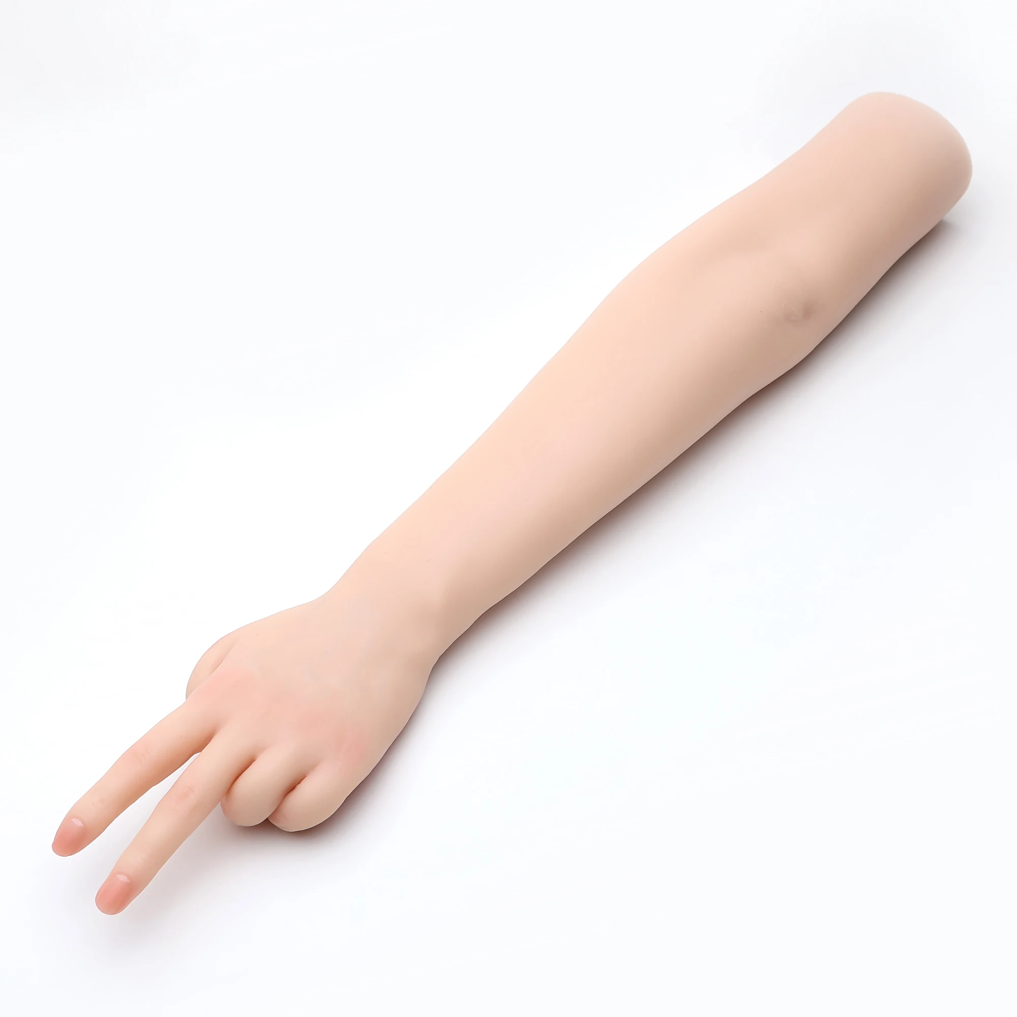 

Prosthetic Silicone Hand Model Bendable Arm For Film Props False Nail Practice Rubber Long Arm Hands Over Elbow TGDWCS