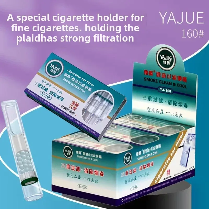 10Pcs/ set Disposable Filters Cigarette Holder Lip Mouthpiece Thick Cigarette Holder White Filter Cotton For 7.6mm Cigarettes