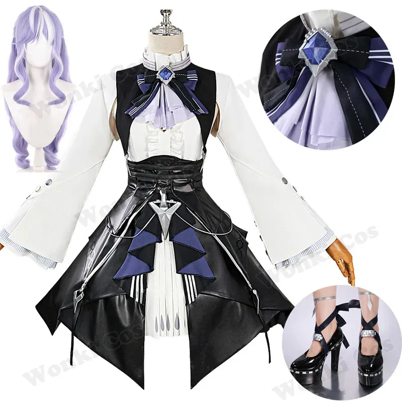 

ZZZ Banshee Costume Wig Hair Zenless Zone Vivian Cosplay Shoes Women Party Carnival Role Play Halloween Costumesa;2,c'4,h.