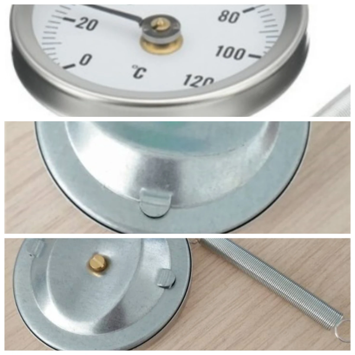 63Mm Spring Pipe Thermometer 63mm Spring Pipe Thermometer