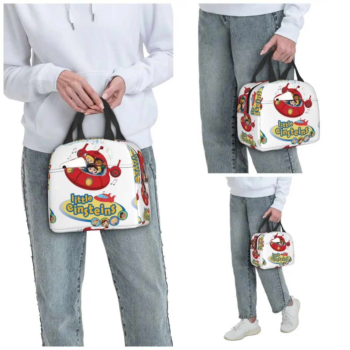 Funny Little Einsteins Clothes Little Einsteins Car Insulated Lunch Bag for Kids School Cooler Thermal Food Box Tote Lunch Boxes