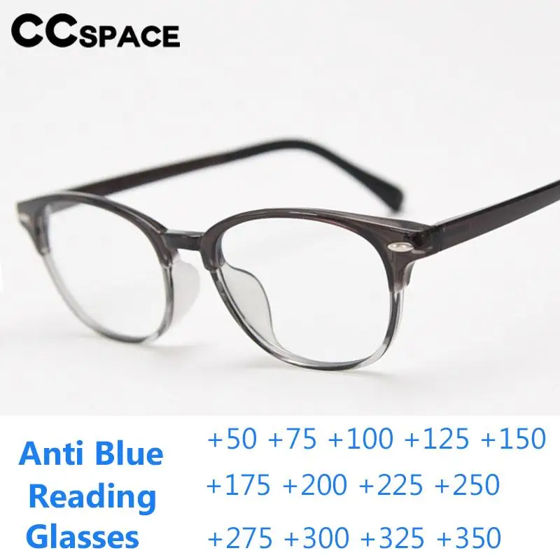 

B57451 Fashion Rivet Anti Blue Light Reading Spectacles Oval Vintage Optical Presbyopic Eyeglass Dioptric +0.50~+6.00