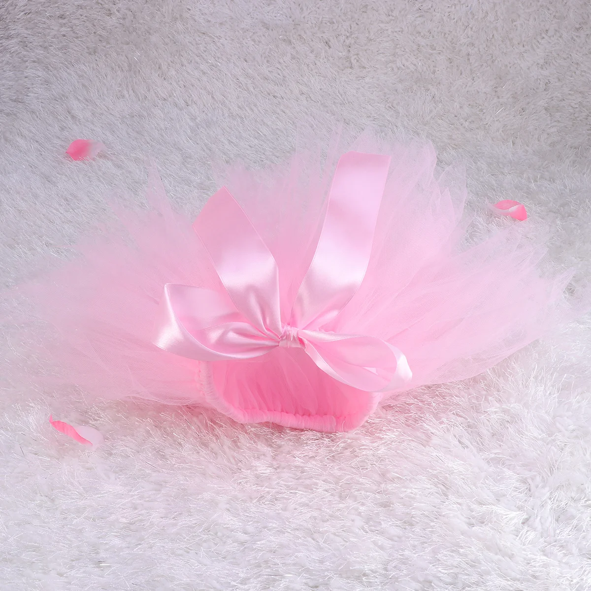 الوليد الرضع توتو تنورة الوردي القوس عقدة فستان الطفل التصوير الدعامة عقال الكروشيه ملابس الطفل الرضع توتو تنورة