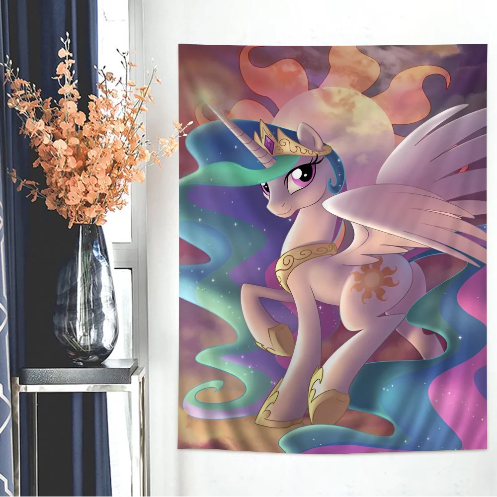 Animatie M-My L-Little Pony Cartoon Wandtapijt Hangende Decoratie Huishouden Interieur