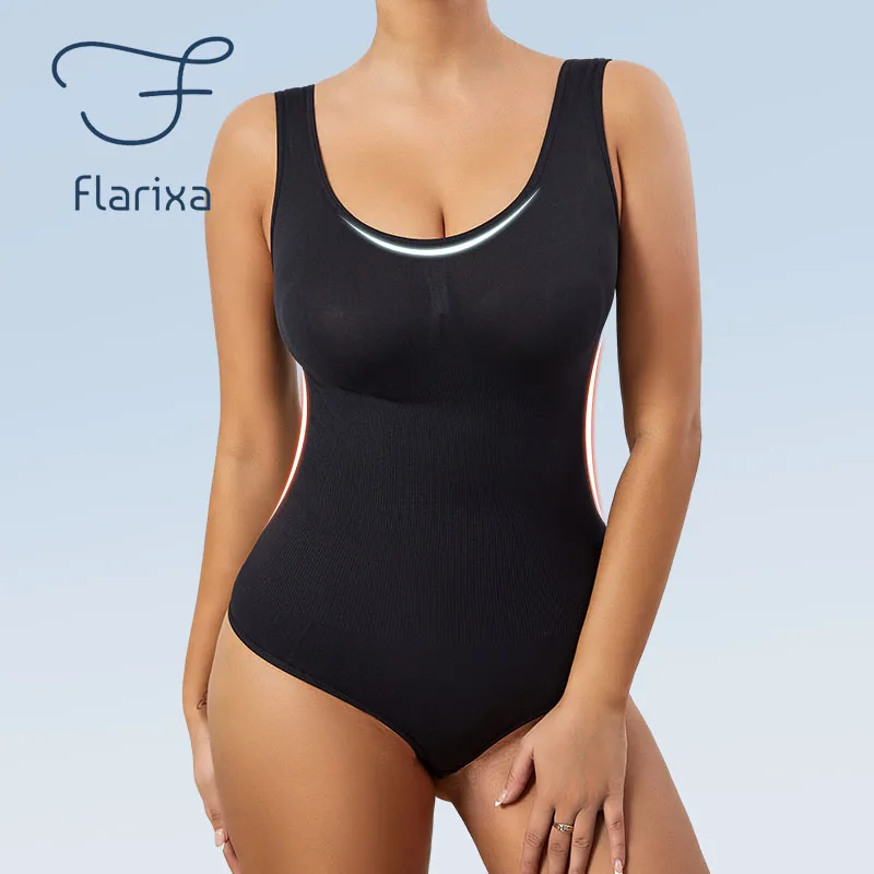 

Flarixa Seamless Shapewear Women Plus Size Slimming Bodysuit One Piece Body Shapewear Postpartum Butt Lift Reducing Body Shaper