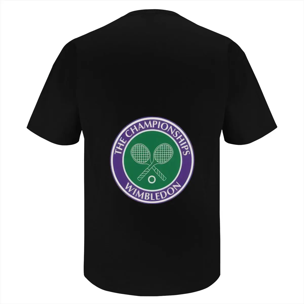 Wimbledon Camping Logo Men's Short Sleeve T-shirt Round Neck 100% Cotton T shirt S-6XL