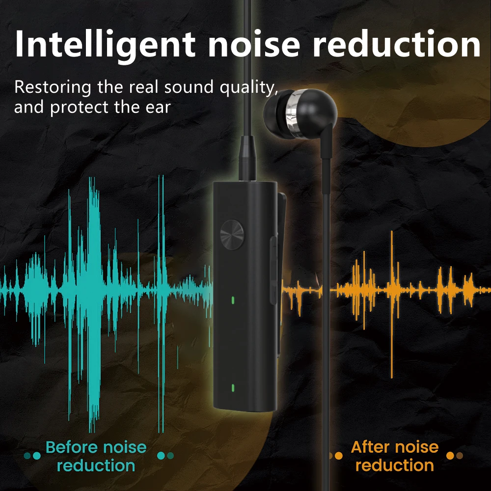 Hmnaga Noise Reduction Sound Amplifier for Elderly Rechargeable Adjustable Hearing Aid for Seniors Suppress Howling Easy Operate