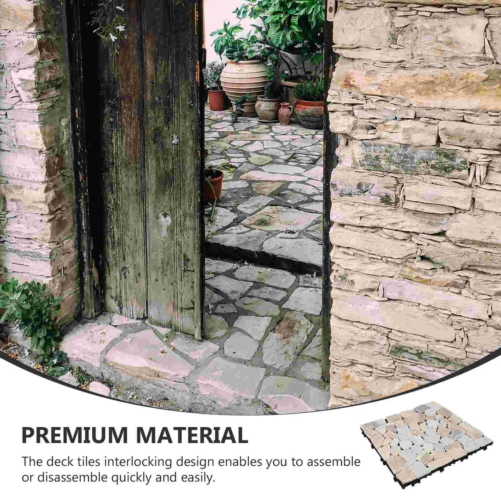 بلاط أرضيات رخامي طبيعي مضاد للتآكل ، سطح متشابك ، أرضيات حجرية ، ديكور منزلي ذاتي الصنع ، حديقة